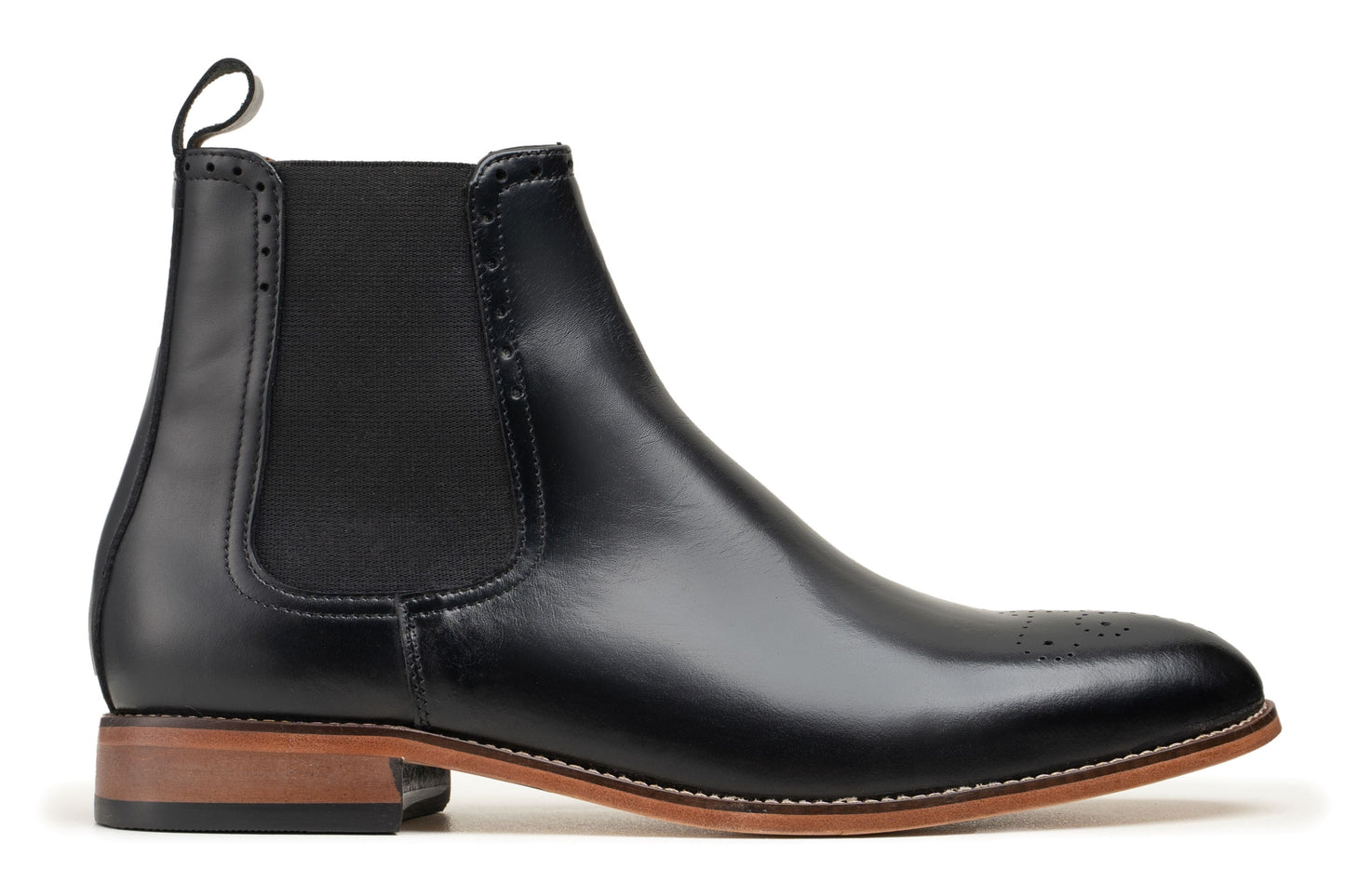 Black Midcut Chelsea Boots - Vittorio