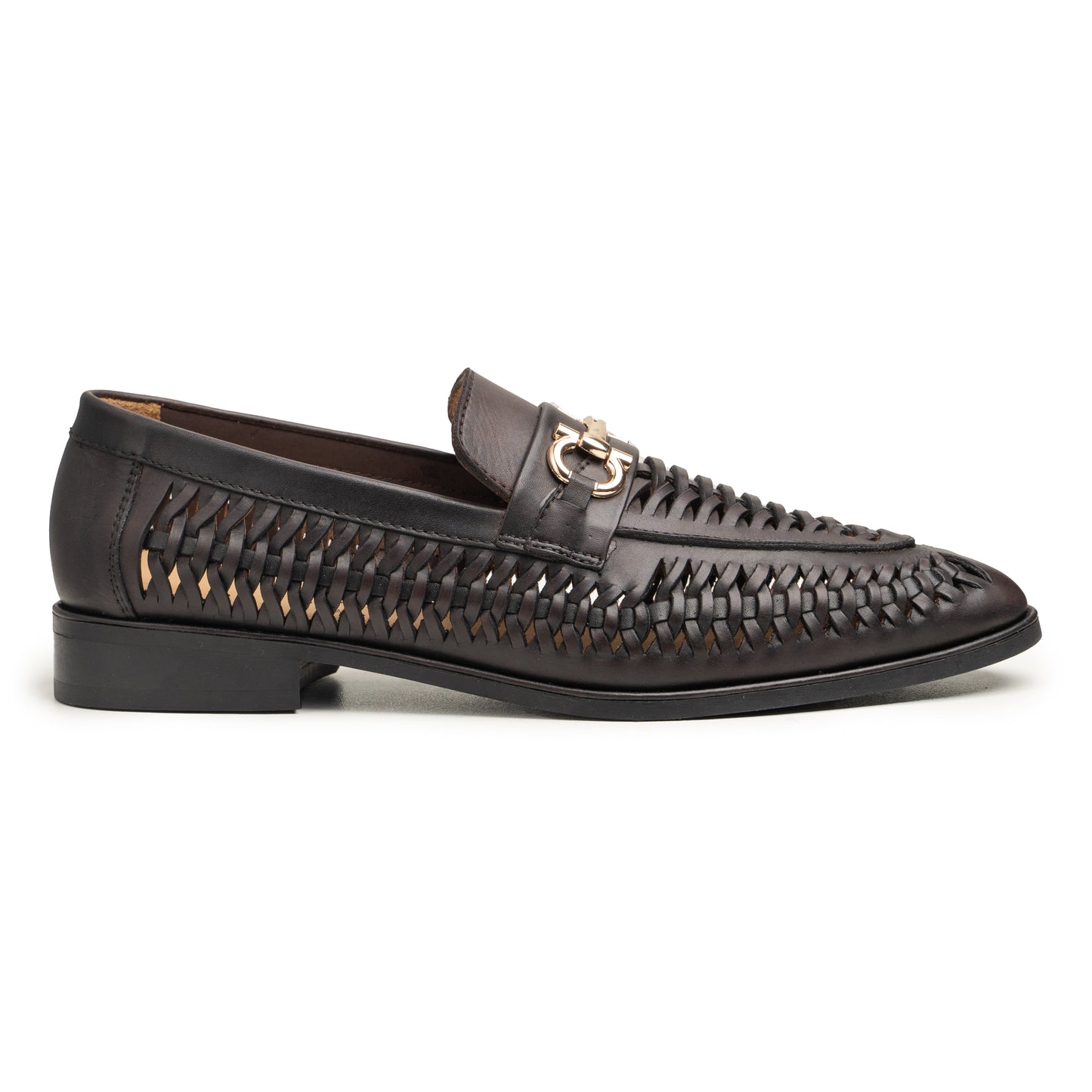 Dark Brown Woven Loafers - Alberto