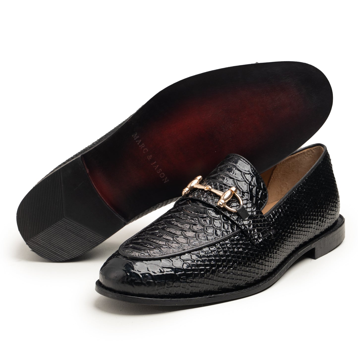 Black Croc Loafers - Rico