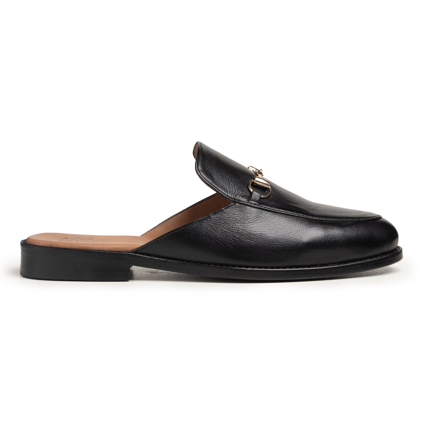 Black Leather Mule - Luca