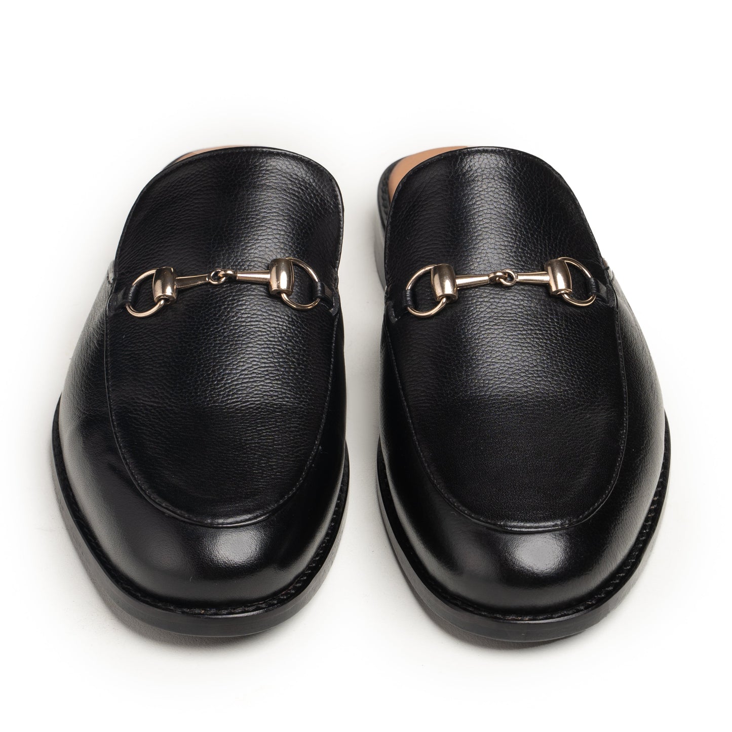 Black Leather Mule - Luca