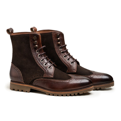 High Ankle Wingtip Boots - Matteo