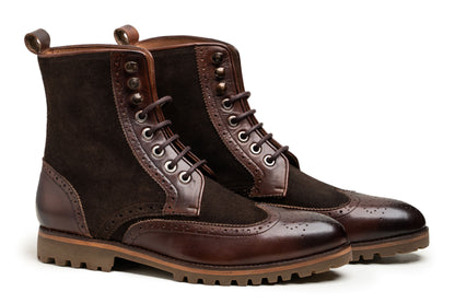 High Ankle Wingtip Boots - Matteo