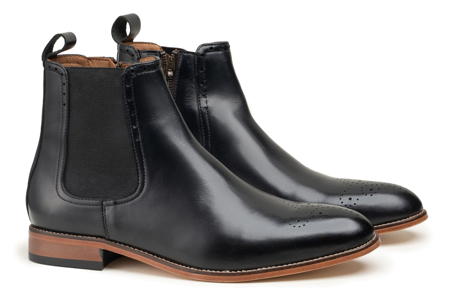 Black Midcut Chelsea Boots - Vittorio