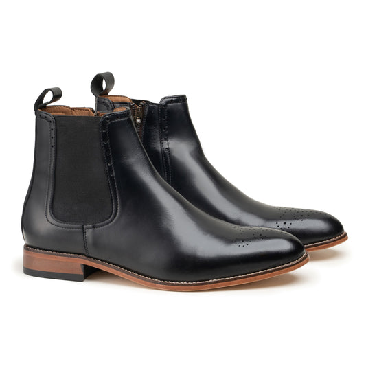 Black Midcut Chelsea Boots - Vittorio