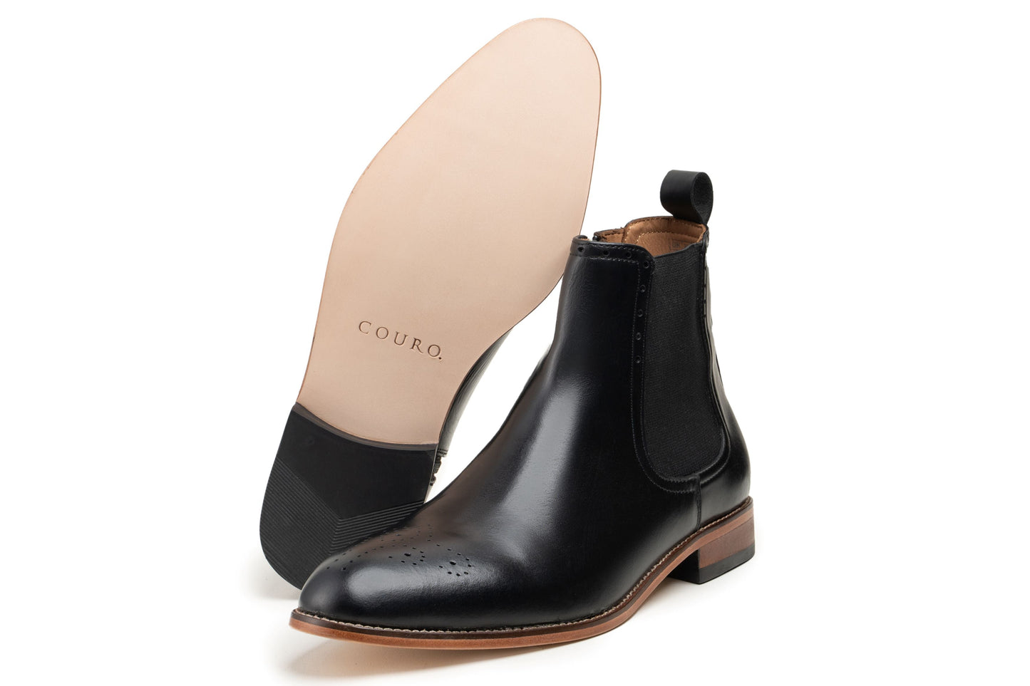 Black Midcut Chelsea Boots - Vittorio