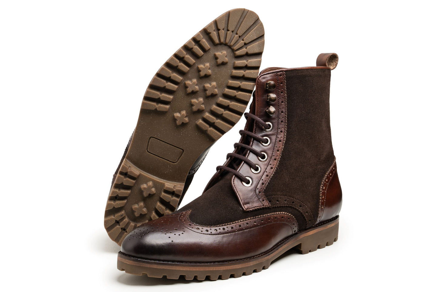 High Ankle Wingtip Boots - Matteo