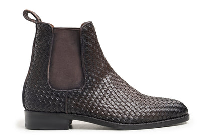 Brown Woven Chelsea Boots - Bruno