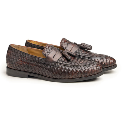 Brown Woven Loafers - Rico